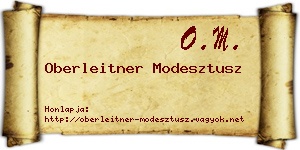 Oberleitner Modesztusz névjegykártya